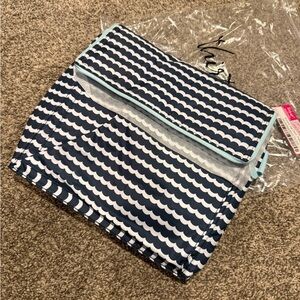 Thirty-One Navy and White Wave Around the Clock thermal lunch bag